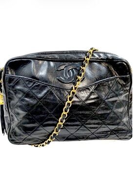 CHANEL CC Quilted Camera Bag 24KT plated HW